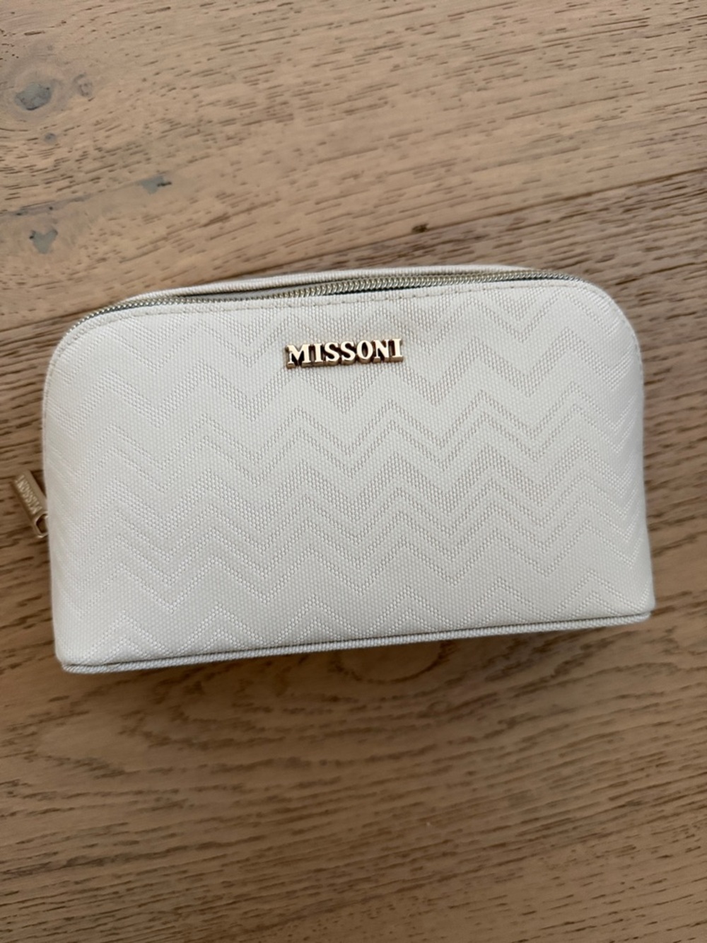 Missoni Cream Chevron Cosmetic Case